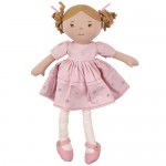 Rag Doll Amelia Linen Doll With Brown Hair - Bonikka